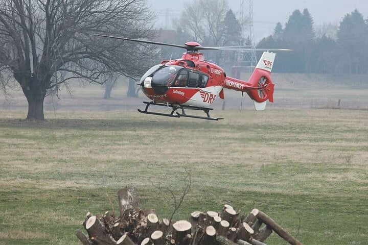 Per Rettungshubschrauber wurde er in die Klinik geflogen.