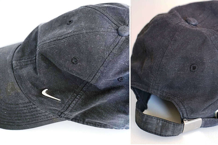 Dieses markante Basecap verlor der Täter auf der Flucht. Es ist ein blaues Stoff-Cap und hat ein Nike-Abzeichen aus Metall.
