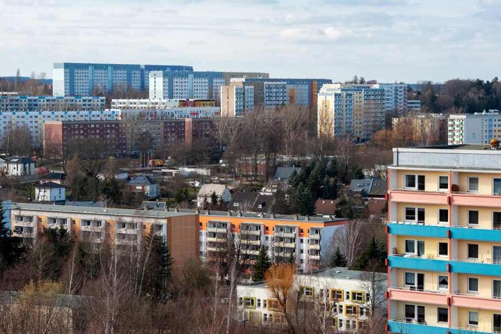 Blick auf Chemnitz Hutholz: Hier gab es die meisten AfD-Wähler.