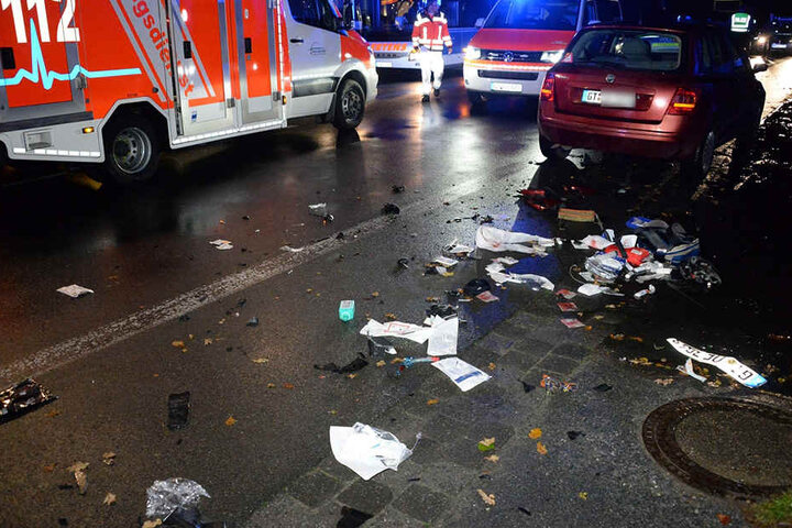 Die Straße wurde gesperrt.