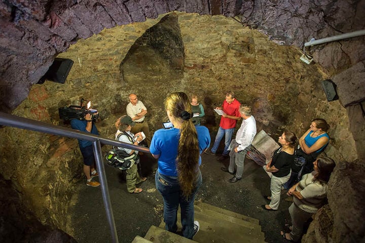 Blick in den Jenaer Anatomieturm.