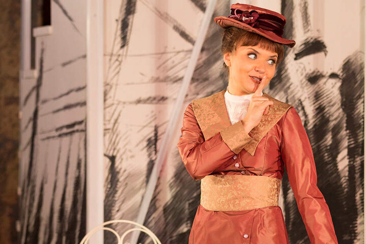 Katharina Boschmann als "Eliza". Sie spielte die Rolle bereits in Sondershausen.