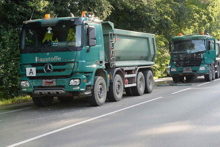 Die beiden Trucks aus Hiddenhausen fuhren auf die rote Ampel zu.
