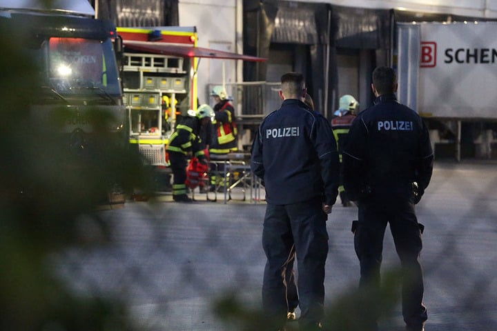 Auch die Polizei war auf dem Gelände des Logistik-Konzerns vor Ort.