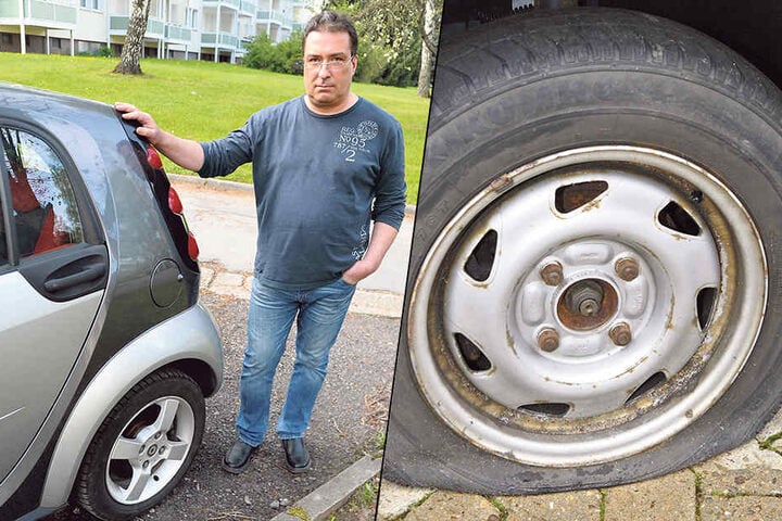 Schäumt vor Wut über den Reifenstecher: Olaf Fechtner (52).