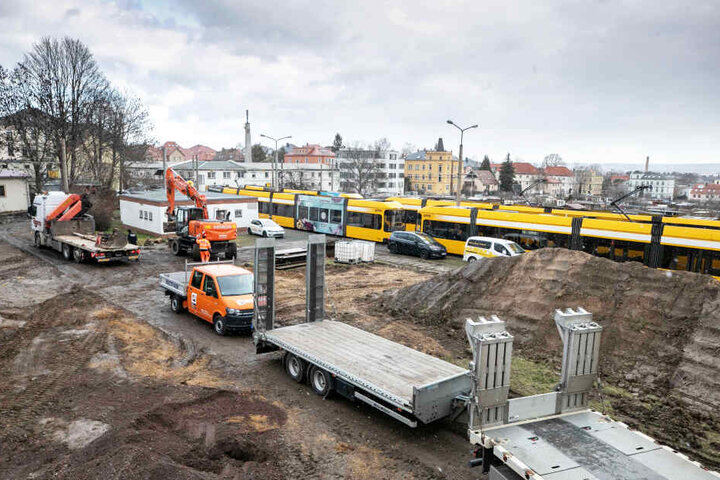Bis Anfang Juni wird in Leutewitz gebaut.