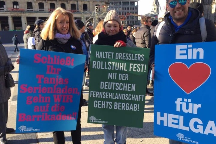 Demo-Teilnehmer am Samstag in Köln.