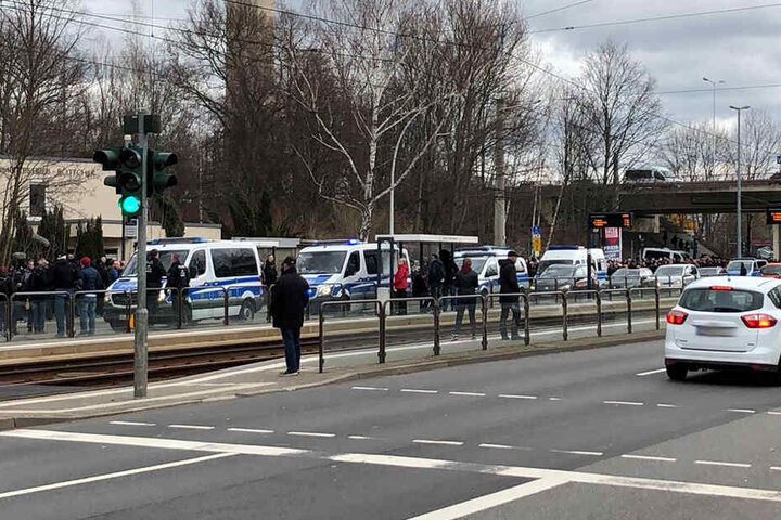 Die Annaberger Straße wurde teilweise gesperrt.