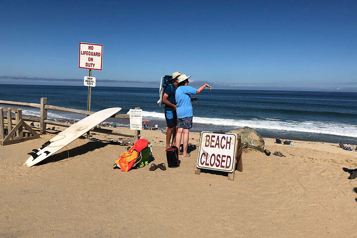 Der Newcomb Hollow Beach wurde nach dem Hai-Angriff vorsorglich gesperrt.
