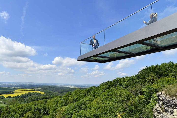 Der Skywalk am Sonnenstein wurde 2017 eröffnet.