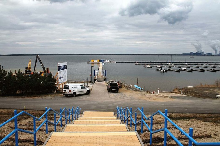 Der Hafen Klitten soll die schwimmenden Häuser beherbergen.