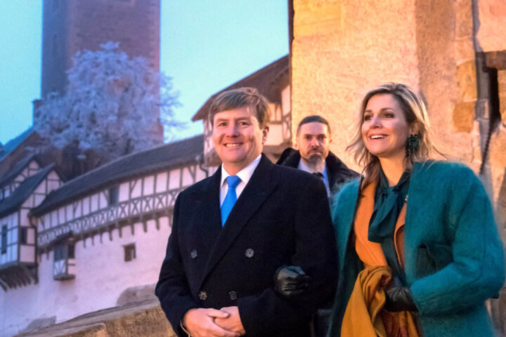 Willem-Alexander und Máxima besuchen die Wartburg in Eisenach.