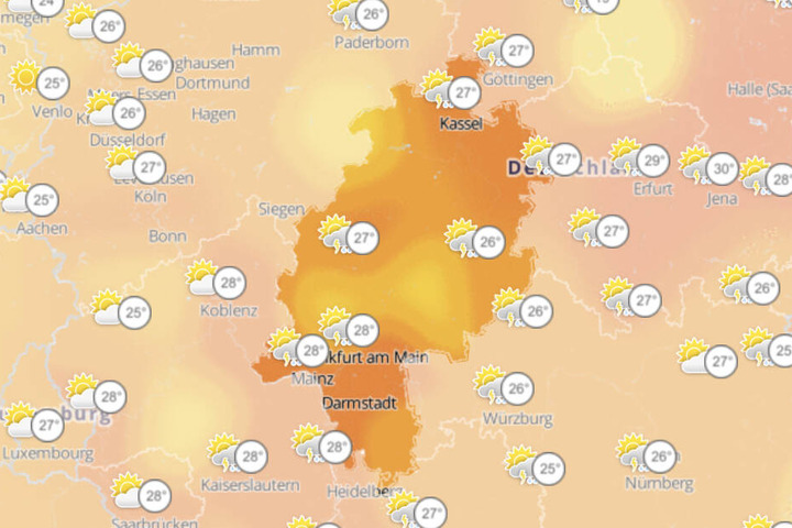 Vereinzelt kann es auch hageln.