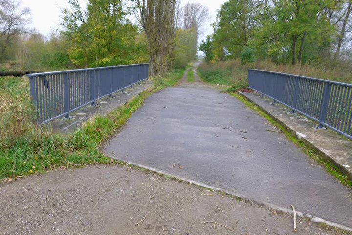 So sah die Brücke noch vor dem Diebstahl aus. Die beiden Geländer fehlen mittlerweile.