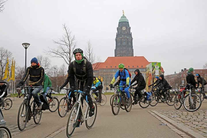 Immer wieder gibt es in Dresden Demos für eine fahrradfreundlichere Stadt.