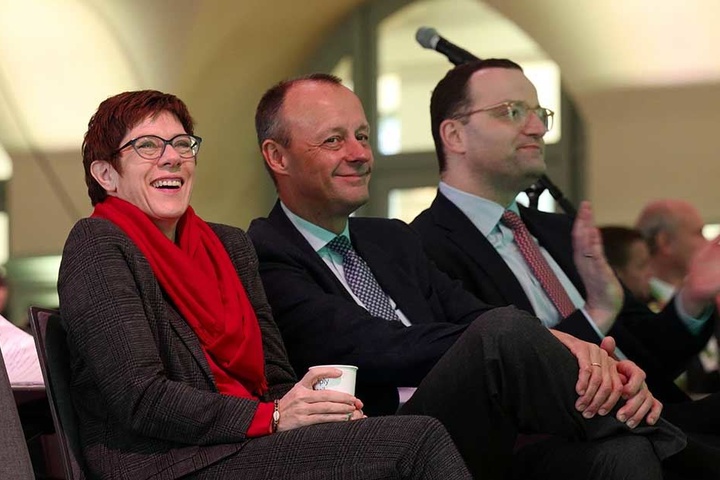Kampf um den CDU-Vorsitz: Die Anwesenheit von Annegret Kramp-Karrenbauer (56), Friedrich Merz (63) und Jens Spahn (38) sorgte für Riesenandrang.