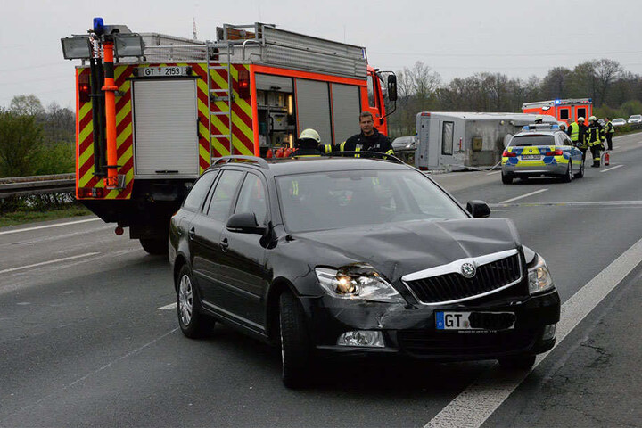 Auch der Skoda war nach dem Unfall komplett Schrott.