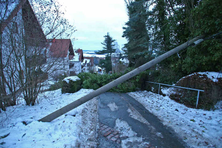 Viele Straßen waren durch umgestürzte Bäume blockiert.