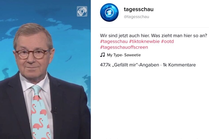 Am Mittwoch ging das erste TikTok-Video der Tagesschau online.