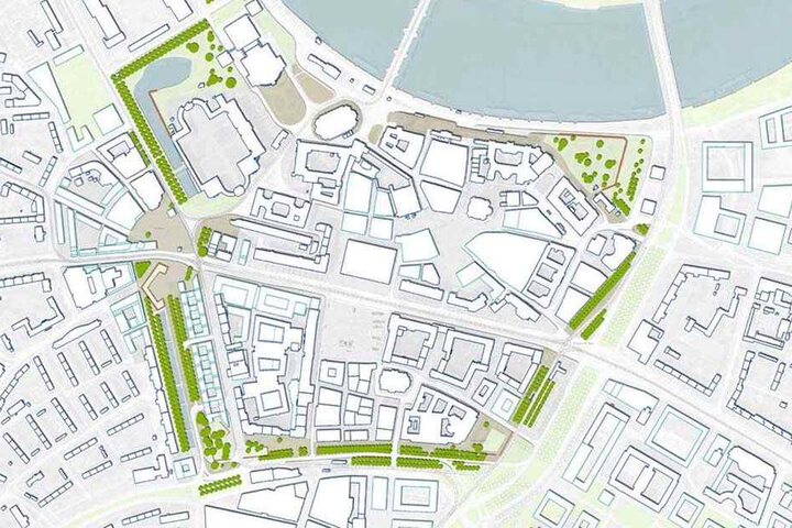 Entlang der alten Festungsmauern soll sich der Promenadenring um die City ziehen.