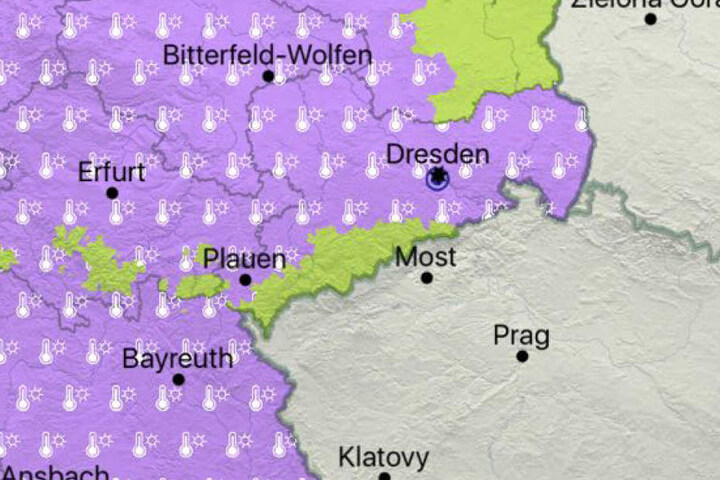 Am Freitag und Samstag warnt der DWD vor Hitze in Sachsen.