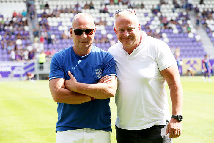Die FCE-Macher setzen auf die Macht der Fans: Präsident Helge Leonhardt und Geschäftsführer Michael Voigt.