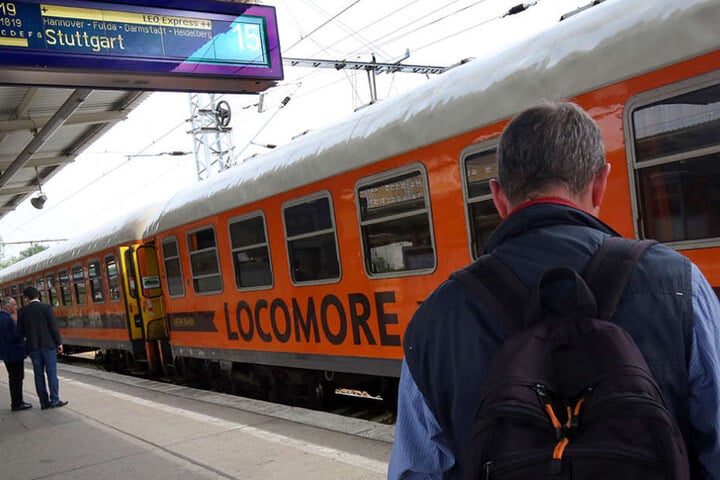 Am Donnerstagnachmittag fuhr der Locomore-Fernzug von Berlin-Lichtenberg nach Stuttgart und war bereits "zu zwei Dritteln ausgebucht".