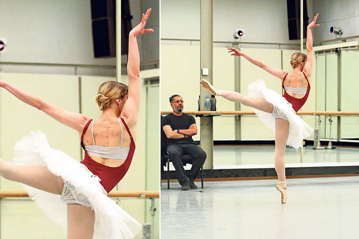 Probenstunde mit Gamal Gouda, 1. Ballettmeister der Semperoper.