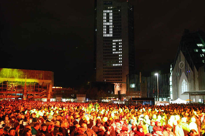 Am 9. Oktober findet das Leipziger Lichtfest auf dem Augustusplatz statt.