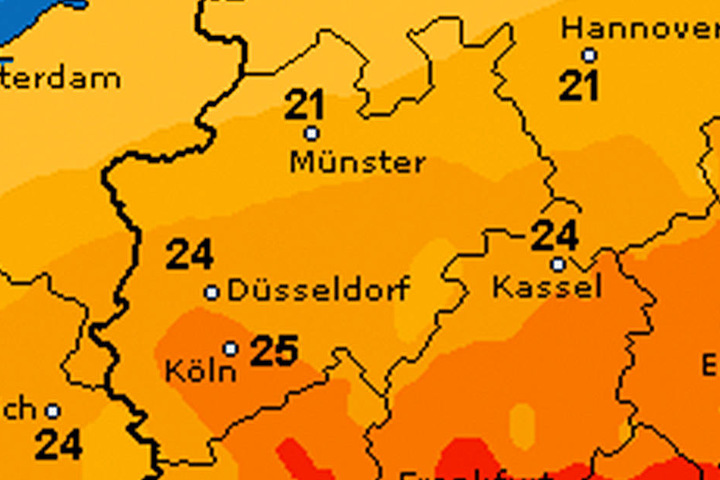 Die Temperaturen sinken leicht. Bei maximal 23 Grad ist Schluss.