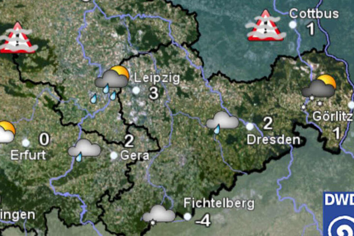 Aktuell liegen die Temperaturen in Sachsen bei Minus vier bis Plus drei Grad. In den nächsten Tagen soll es noch kälter werden.