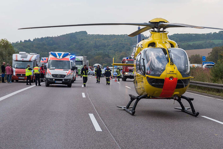 Auch ein Rettungshubschrauber kam zum Einsatz.