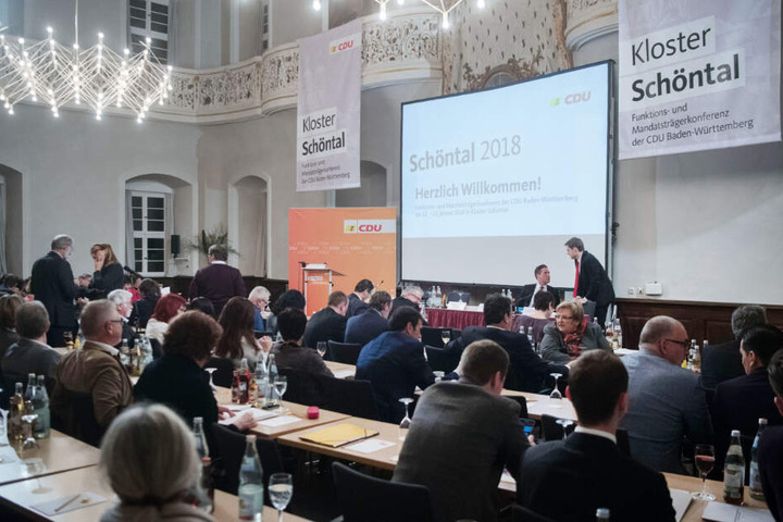 Januar 2018: Die CDU bei ihrer Klausur im Kloster Schöntal.