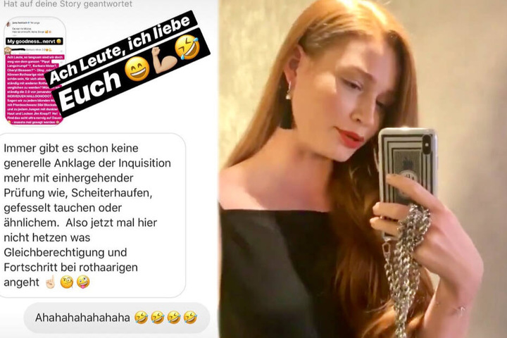 Nach der lustigen Antwort belohnt Model Heinisch ihre Follower auch direkt wieder mit schicken Schnappschüssen ihr roten Mähne.