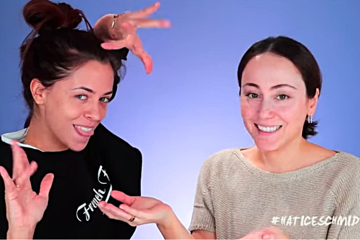 Wow, Vanessa Mai (links) ist wirklich eine Naturschönheit, findet auch Hatice Schmidt (rechts).