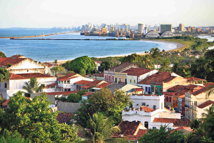 Die Stadt Recife liegt am Atlantik nicht allzu weit vom Äquator entfernt.