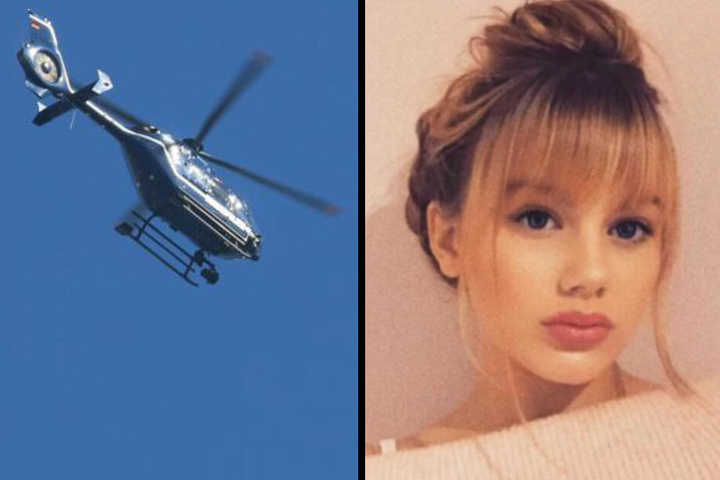 Über dem Britzer Garten kreiste vergangenen Mittwoch ein Polizeihubschrauber. (Bildmontage)