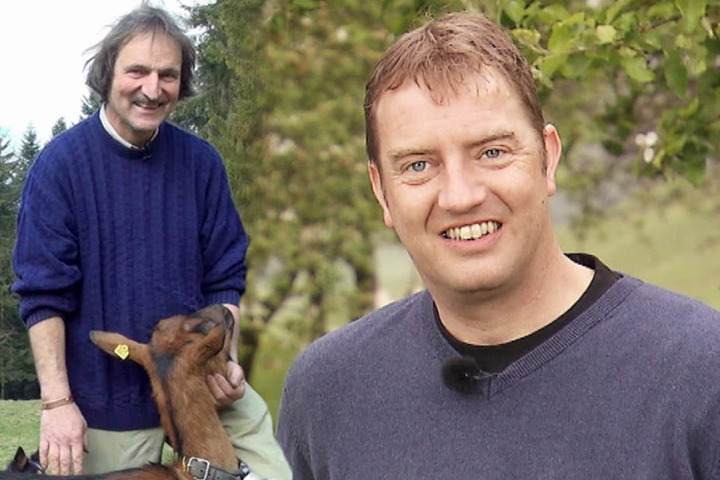 Der charmante Schweizer André und der treue Traktorfan Bernhard.