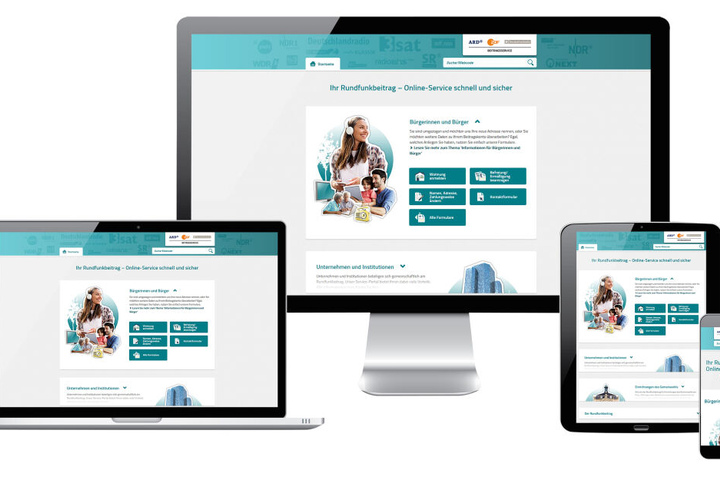 Das Onlineportal des Beitragservices.