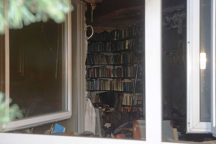 Ein Zimmer in der Krummen Straße wurde fast vollständig zerstört.