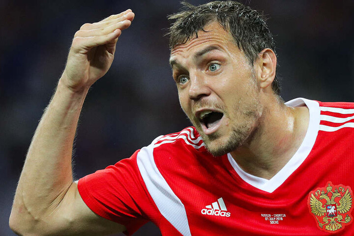 Russlands testosterongesteuerter Sturmtank Artem Dzyuba kam gegen Kroatien nur selten zur Geltung.