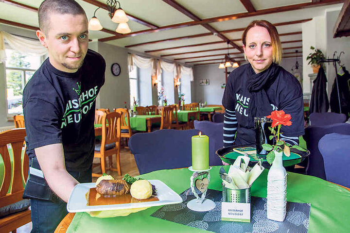 Ronny Lautererbach (30) tischt mit Frau Tina (39) im „Kaiserhof“ auf.