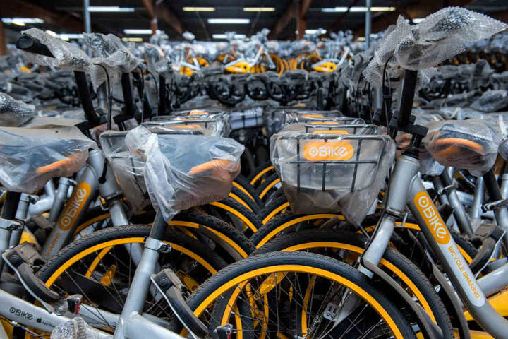 Mit den Fahrrädern wollte Obike auch in Hamburg ein neues Leihrad-System aufbauen.