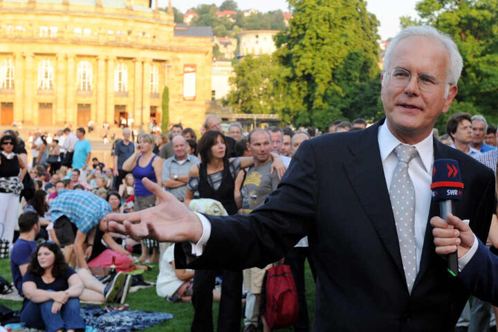 2012: Harald Schmidt im Schlossgarten in Stuttgart.