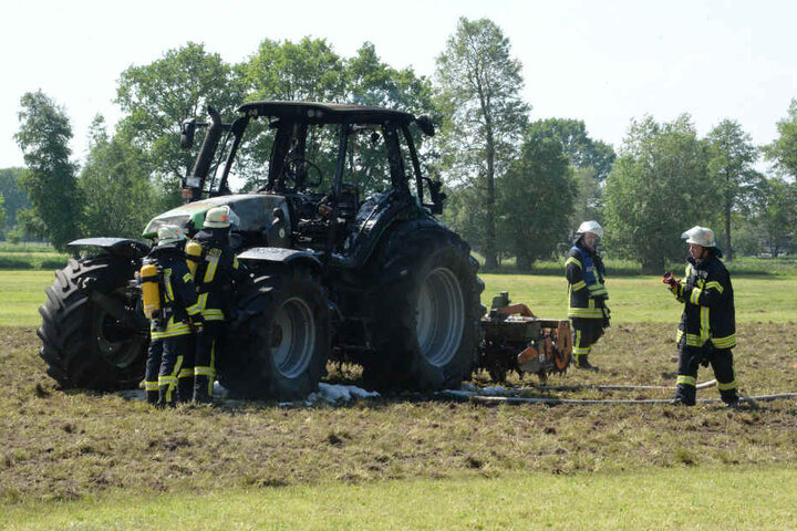 Den Totalschaden am Traktor konnten sie nicht verhindern.