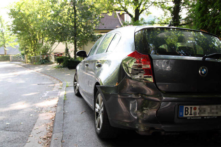 Im hinteren Bereich sieht der BMW etwas mitgenommen aus.