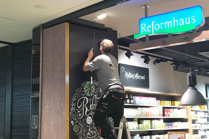 Am Reformhaus wird derzeit noch gearbeitet.