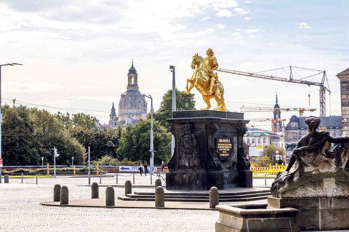 Eine Sichtachse vom Goldenen Reiter in Richtung Frauenkirche soll es auch
künftig geben, so die Hoffung.