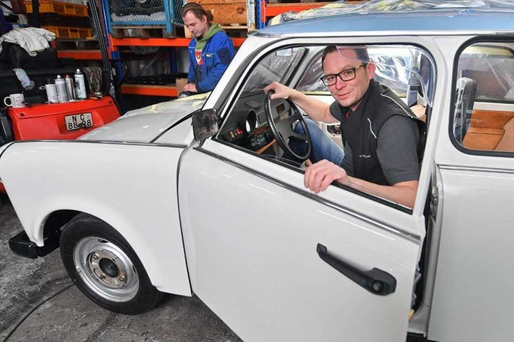 Dieser Trabi soll jetzt verkauft werden.