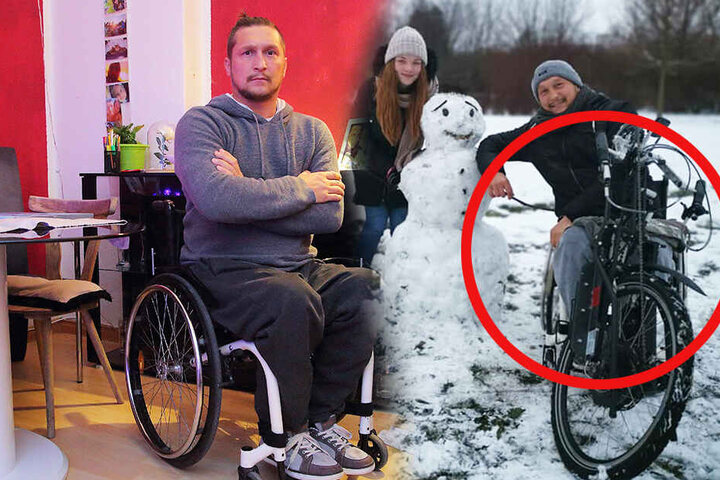Noch vor kurzem unternahm er mit dem Handbike glückliche Ausflüge.
